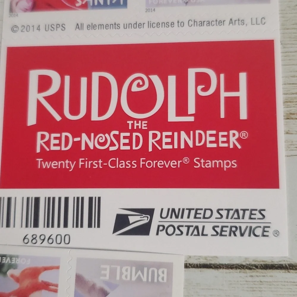 100 Rudolph Red Nosed Reindeer Forever Postage‎ Stamps US Postal USPS Xmas Cards